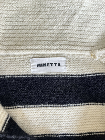 Limited Edition MINETTE Striped Crop Polo Sweater