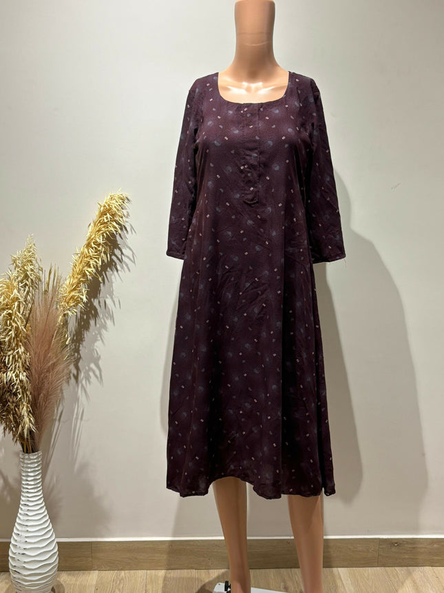 Women's Casual Brown Kurta - M Size