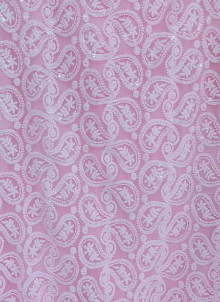 Embroidered Baby Pink Kurta 