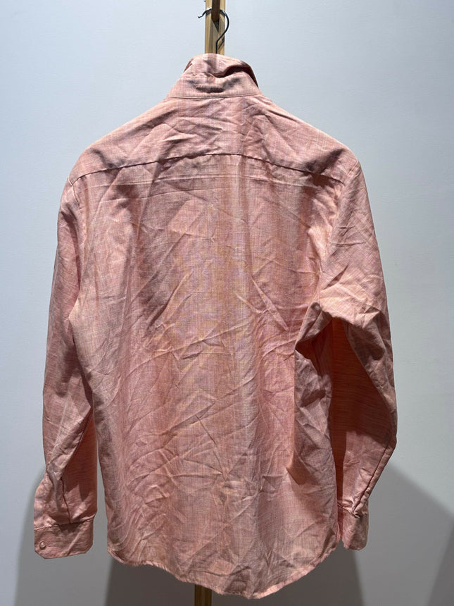 Men's Casual Light Coral Orange Shirt - XL size